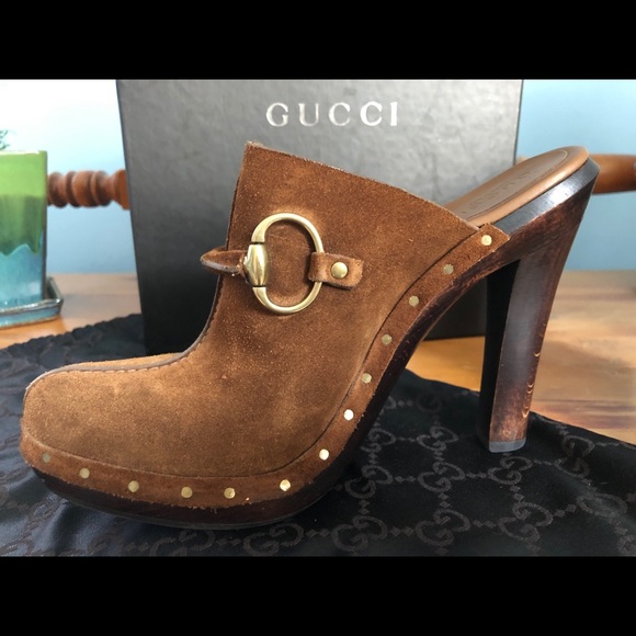Gucci Brown Suede Mules / Clogs - Like New Condition! - Picture 9 of 9